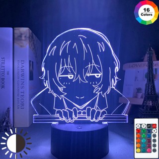 Bungo Stray Dogs Osamu Dazai โคมไฟสำหรับตกแต่งห้องเพื่อนวันเกิดของขวัญ Gadget Nakahara Chuya Night Light อะนิเมะ Neon Light Dazai