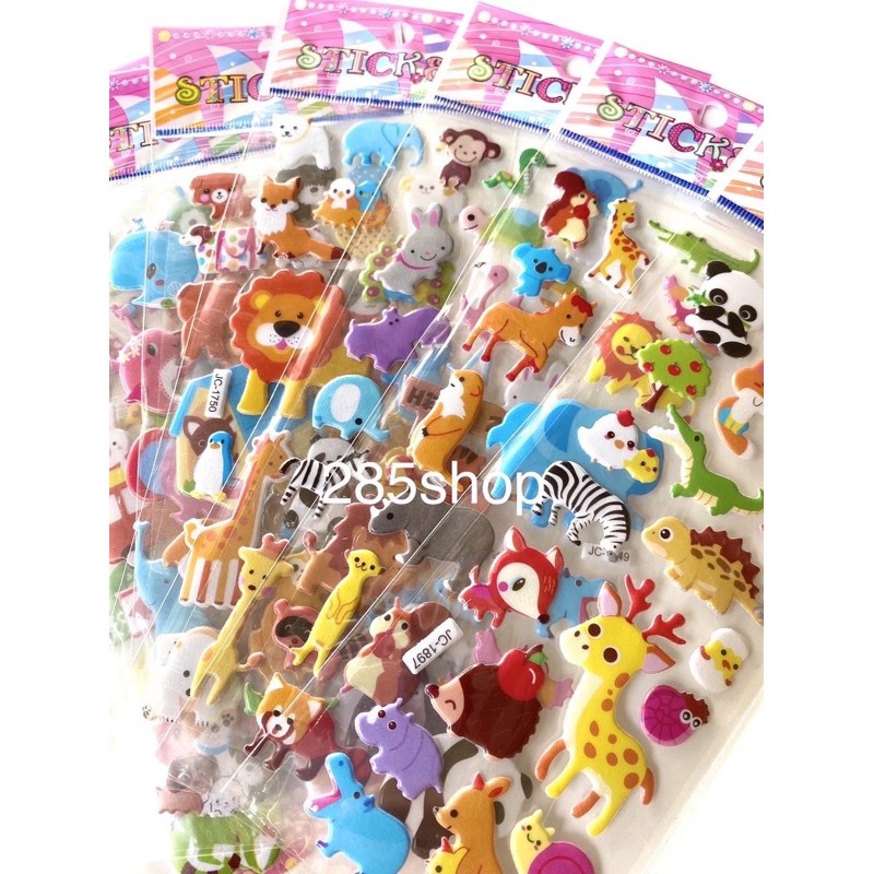สติ๊กเกอร์นูนคละลายน่ารักๆ สำหรับเด็ก ชาย/หญิง ชุด 500 แผ่น 285shop