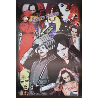 โปสเตอร์ วง ดนตรี Marilyn Manson มาริลีน แมนสัน ภาพ ติดผนัง สวยๆ poster 34.5 x 23.5 นิ้ว (88 x 60 ซม.โดยประมาณ)