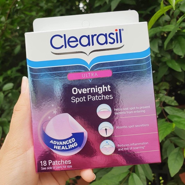 แผ่นแปะสิว Clearasil 🇺🇸   แบบ 18 ชิ้น แต่ชิ้นเดียวเอาอยู่แปะข้ามวันไปเลยคะ ชิ้นเดียวหาย ไร้รอยแผลเป็