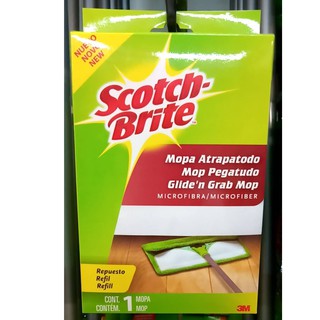 ✨ขายดี✨ สก๊อตช์-ไบรต์ รีฟิล สำหรับม็อบดันฝุ่นโครไฟเบอร์ Scotch Brite Flat Mop Microfiber Refill