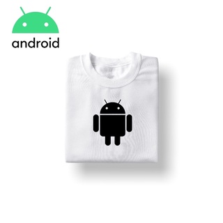 เสื้อยืด พิมพ์ลายการ์ตูนตลก Android แฟชั่นสําหรับผู้ชาย และผู้หญิง