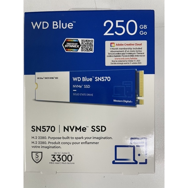 [ของใหม่มือ1] WD BLUE SN570 250GB SSD NVMe M.2 2280 (WDS250G3B0C) (5Y) เอสเอสดี ของใหม่ ประกัน Synnex 5 ปี