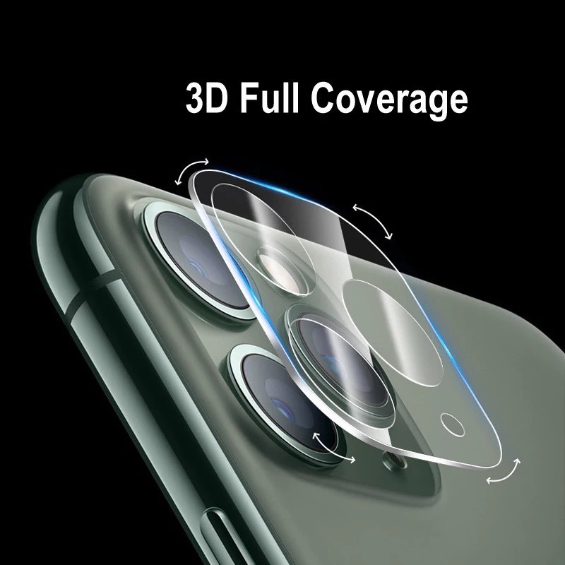 ฟิล์มกระจกเลนส์กล้อง (Full Cover) ฟิล์มเลนส์กล้อง กระจกครอบกล้องอย่างดี สำหรับ 12ProMax 12Pro i12 11Promax 11Pro i11