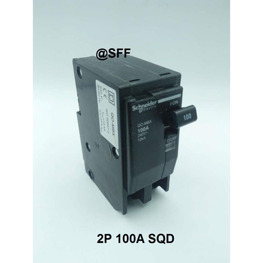 Square D Schneider  QO-MBX 2 Pole 100A 10kA รุ่น QO2100MBXT เมนเบรกเกอร์ ชไนเดอร์ Main Breaker