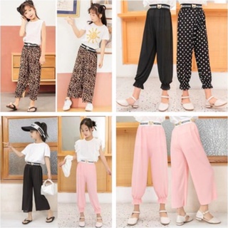 Girls Pants 3-15Y Summer Ice Silk Pants