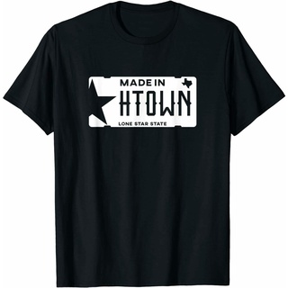 เสื้อยืดโอเวอร์ไซส์เสื้อยืด แบบนิ่ม ระบายอากาศได้ดี พิมพ์ลาย Made In H-Town Born In Houston Texas คุณภาพสูง เหมาะกับของข