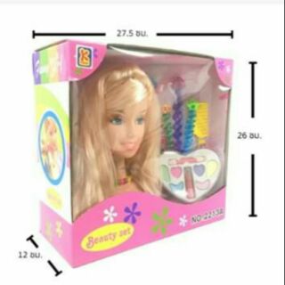 ping toysตุ๊กตาแฟชั่นหน้าสวย หวี กิ๊ปหนีบผม ที่แต่งหน้า ขนาด 18.5x9x22.5 ซม.