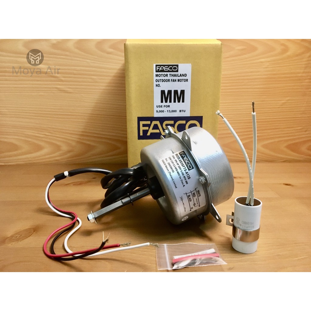 มอเตอร์พัดลมคอล์ยร้อน มิทซูฯสลิม 9000-13000 BTU ,มิตซู Fasco คอล์ยร้อน หมุนขวา มอเตอร์คอล์ยร้อนแอร์ 