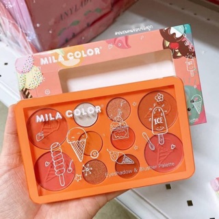 Mila Color Eyeshadow &amp; Blusher Palette พาเรทขนมหวาน🍬 MC5022