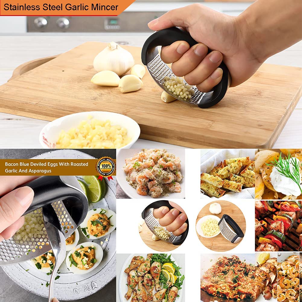 เครื่องบดกระเทียม สเตนเลส แบบใช้มือ อุปกรณ์ครัวเรือน