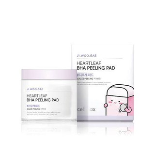 [สินค้าของแท้/พร้อมส่ง100%] CELIMAX Jiwoogae Heartleaf BHA Peeling Pad 60ea 125ml