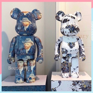 bearbrick 400% brute force Bear building block bear Van Gogh bear Starry Sky hand-held Internet celebrity big ornaments fashion doll