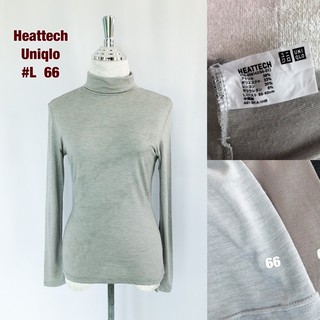 เสื้อคอเต่า Heattech Uniqlo L  เสื้อคอเต่าฮีทเทคสีเทา