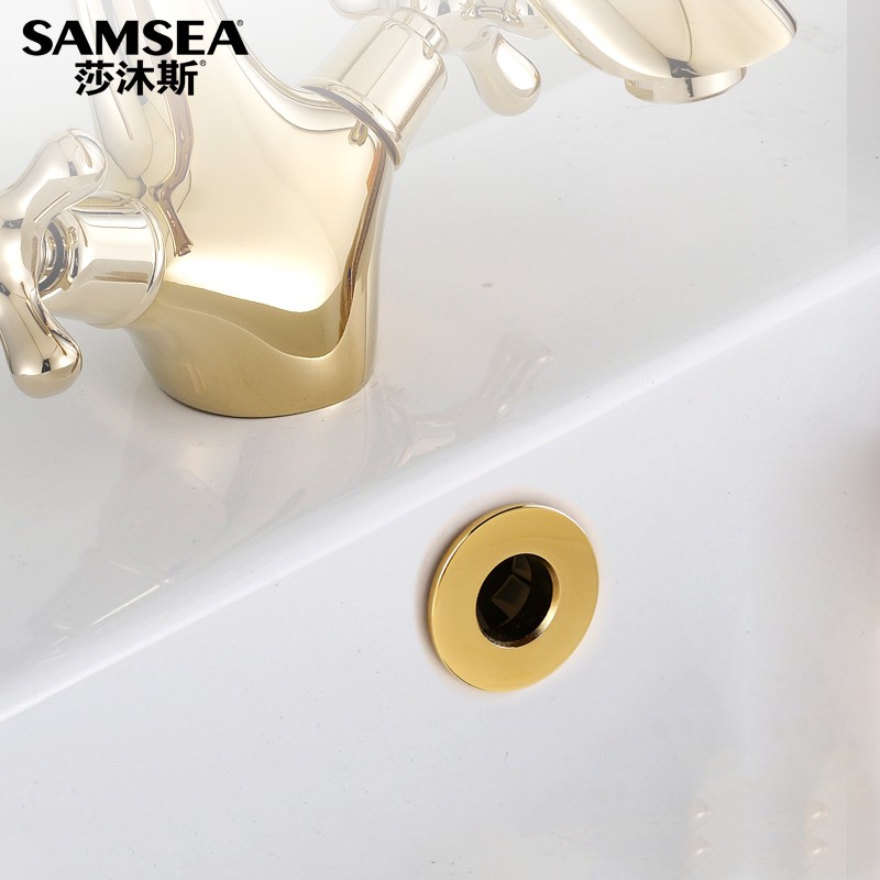 All copper gold overflow hole cover bathroom basin basin overflow plug hardware accessories overflow