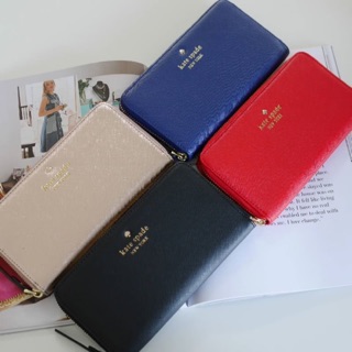 Best Seller #ถือแล้วหรูมาก กระเป๋าสตางค์ใบยาวซิปรอปยี่ห้อ KATE SPADE