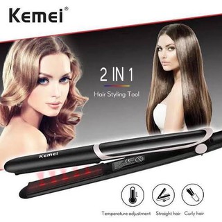 Kemei KM-2219 ของแท้💯 เครื่องหนีบผม อินฟราเรด เครื่องม้วนผม ที่หนีบผม 2219