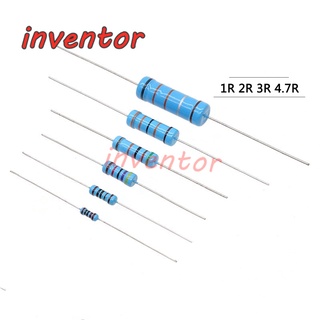 1 / 4W 1 / 2W 1W 2W 3W 5W ตัวต้านทานโลหะ 1R 2R 3R 4.7R โอห์มห้าสี 1%