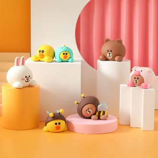 Line FRIENDS แถบสติกเกอร์ ป้องกันรอยขีดข่วน ป้องกันการชน สําหรับติดประตูรถยนต์