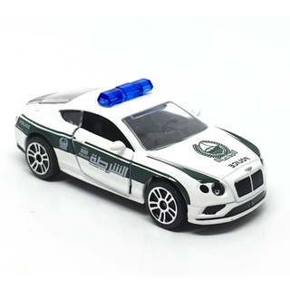 Majorette Bentley Continental GT V8 S Dubai Police - white /Green Color /Wheels D5S /scale 1/64 (3 inches) no package