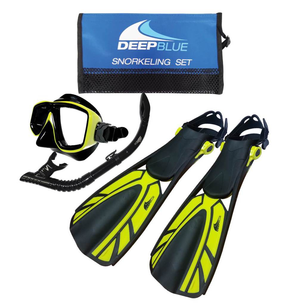 Deep Blue Bora w. Speed3 Fins Snorkeling Set ราคา ถูกที่สุด ดีลบีเคเค