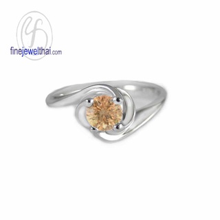 Finejewelthai แหวนซิทริน-ซิทริน-แหวนพลอย-พลอยแท้-พลอยประจำเดือนเกิด-Citrine-Silver-Ring-Birthstone-R1288ct