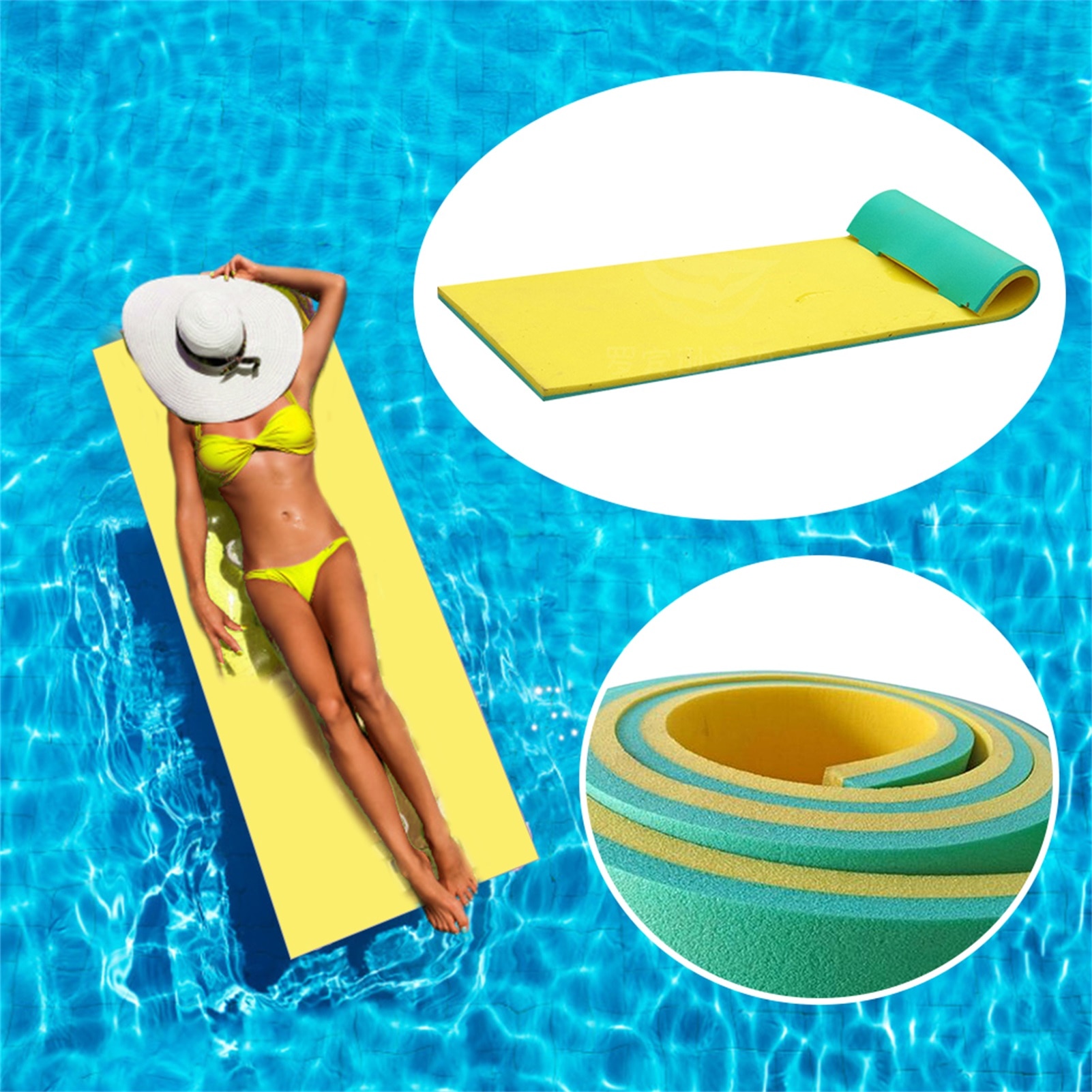 Pool Float Water Blanket Water Floating Bed Smooth Soft Comfortable Water Float Mat For Sunbathing Water Sports Picnics à¸£à¸²à¸„à¸²à¸— à¸