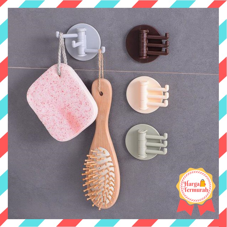 GANTUNGAN Price - H803 3-Prong Hook Hanger / ตะขออเนกประสงค์ / ติดผนัง / ไม้แขวนเสื้อ