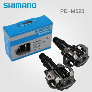 บันไดเสือภูเขาพร้อมคลีท Shimano รุ่น PD-M520 สีดำ