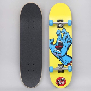 Santa Cruz Hand Complete Skateboard,Yellow,7.75