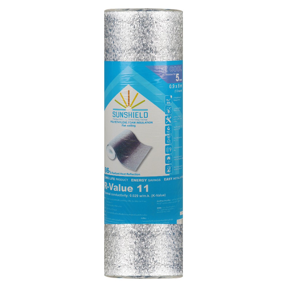 ฉนวน กันความร้อน PE SUNSHIELD MET 90X800X0.5 CM