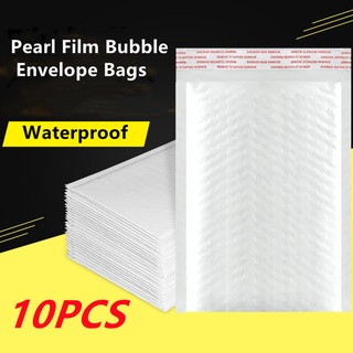 10Pcs/pack White Self-adhesive Pearl Film Bubble Envelope Bags Shockproof Courier Bag Parcel Packaging Supplies