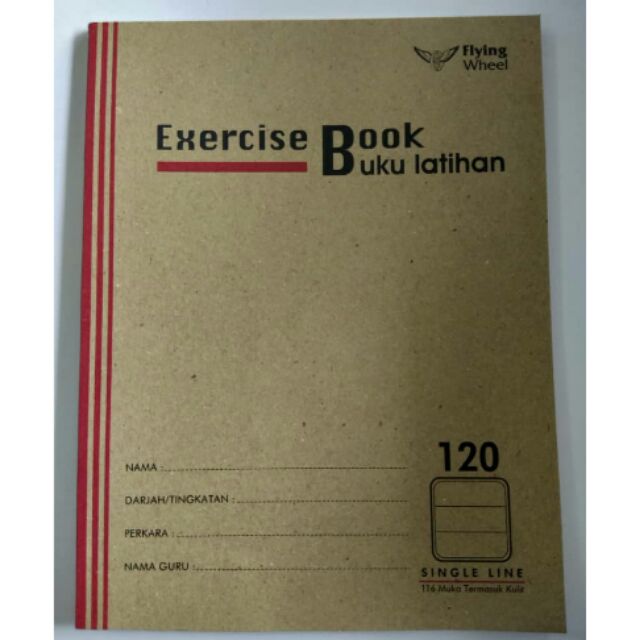 หนังสือออกกําลังกาย 120 หน้า F5 Craft Cover / 120 หน้า Buku Latihan Tulis F5 Kraft Cover 120pg 120pg