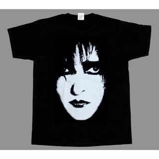 เสื้อยืดวินเทจSiouxsie AND THE BANSHEES SIOUX FACE POST ใหม่ เสื้อยืดลําลอง ผ้าฝ้าย แขนสั้น คอกลม ลายวาฟเฟิล สีดํา ของขว