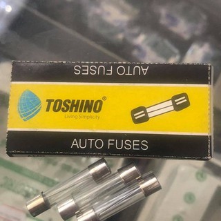 AUTO FUSES TOSHINO ฟิวส์หลอดแก้ว (แพ็ค 10 หลอด)