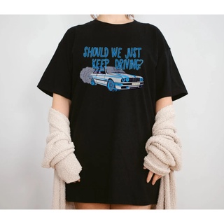 tshirtเสื้อยืดคอกลมฤดูร้อนเสื้อยืด พิมพ์ลาย Keep Driving Hs สไตล์วินเทจ สําหรับผู้ชาย และผู้หญิง Hl0971Sto4XL