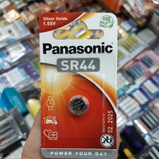 (แพคเกจEU) ถ่านกระดุม  Panasonic SR44, 357 1.55V จำนวน 1ก้อน  ของใหม่ ของแท้