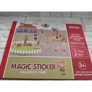 reusable sticker สติกเกอร์สำหรับเด็ก สมุดติดสติกเกอร์สำหรับเด็ก magic sticker