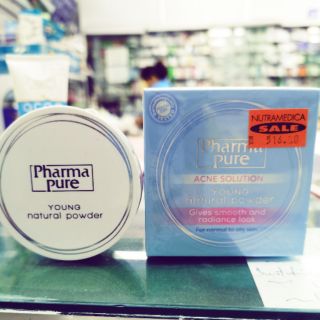 🎆ราคาใหม่ 469บาท Pharmapure Acne Solution YOUNG natural powder ได้2ตลับ#หมดอายุ21/12/24🎆