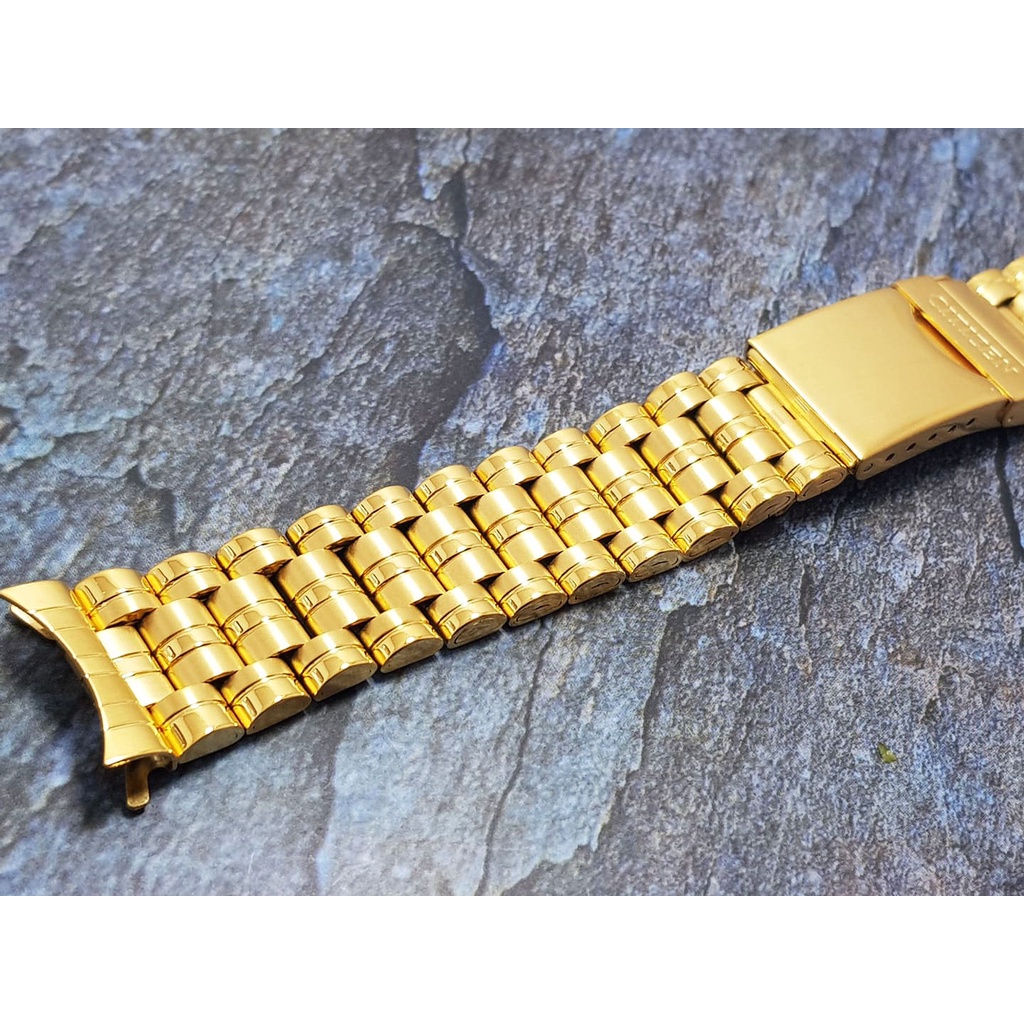 สายนาฬกา citizen หัวโค้ง สีทอง 18mm # 3 ของใหม่เก่าเก็บ
