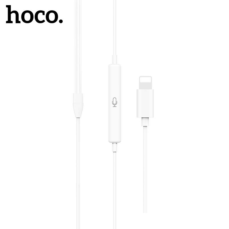 HOCO หูฟัง เสียบสายต่อบลูทูธ BT5.0 หูฟังมีไมค์ในตัว แบบ in-ear รับสายได้ คุยสายได้ มี 2 สี ขาว และ ดำ หูฟังบลูทูธ hc3