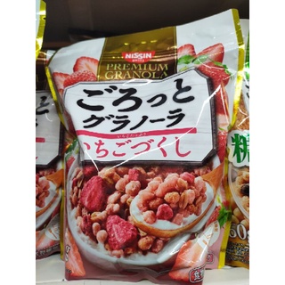 GOROTTO Granola Strawberry by Nissin กราโนล่าสตรอว์เบอร์รี่อบแห้ง400g.