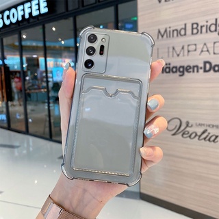 เคสใส แบบนิ่ม พร้อมช่องใส่บัตร กันกระแทก สําหรับ Xiaomi Redmi Note 10 10s 9s Redmi 9A 9C 9T Mi Poco X3 X3Pro X3NFC M3