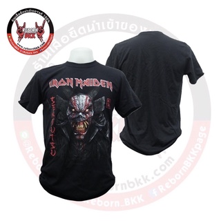 ผ้าฝ้าย 100%เสื้อวง Iron Maiden ลิขสิทธิ์แท้100%S-3XL