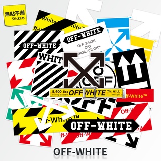 [stickers] สติกเกอร์ติดตู้เย็น สเก็ตบอร์ด กระเป๋าเดินทาง ลาย off-white