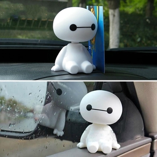 ขายดี Baymax หุ่นยนต์เขย่าหัว ฟิกเกอร์ตกแต่งรถ ของเล่น เครื่องประดับตกแต่งภายในรถยนต์ อัตโนมัติ ตุ๊กตาฮีโร่ตัวใหญ่ ของเล่น เครื่องประดับ อุปกรณ์เสริม