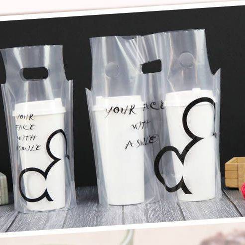 ถุงใส่แก้วน้ำลายมิกกี้ใสมากแบบหรูใส่แก้วน้ำได้16-22ออนซ์(มีของพร้อมส่งค่ะ)