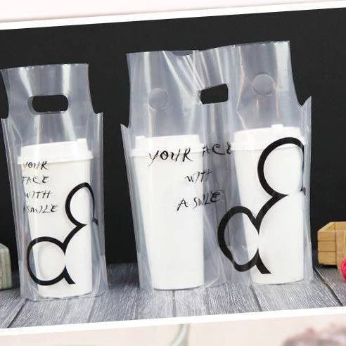 ถุงใส่แก้วน้ำลายมิกกี้ใสมากแบบหรูใส่แก้วน้ำได้16-22ออนซ์(มีของพร้อมส่งค่ะ)
