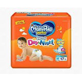 mamypoko pants Happy day &amp; night. ไซต์ m. บรรจุ 17 ชิ้น