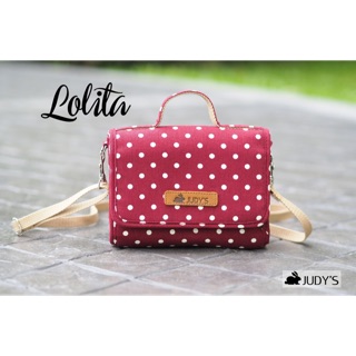 LOLITA by Judy’s ลายจุดขาวพื้นแดงเลือดหมู